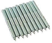 HKB® Stockschrauben M 5 x 50mm, Stahl verzinkt, 10 Stück