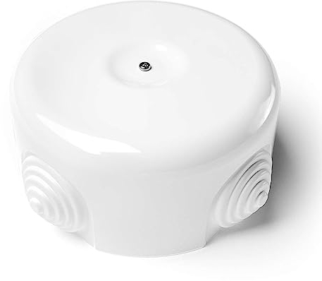 Lightstock Grande scatola di derivazione in porcellana, colore: bianco