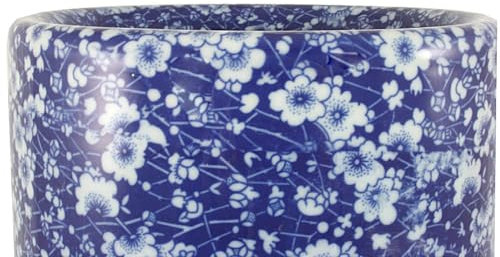 Geko Vintage Blue and White Daisies Design Ceramic Umbrella Stand