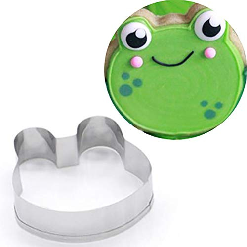 DUBENS Edelstahl Mold Cookie Dessert Kuchen Zucker Handwerk Keks Cutter Backen Werkzeug Backen Dekorieren Werkzeuge für Kuchen (Frosch)