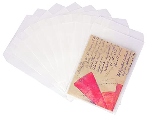 Quotidian White Flat Extra Large Glassine Paper Merchandise Bags 8 x 10 (20 x 25.4cm) Pack of 100 - Grocery Chocolate Bakery Cookies