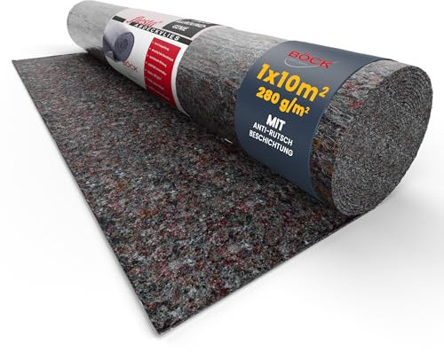flesta® Abdeckvlies 1x10 m 280g, 10 m² Malervlies in Profi Qualität Renoviervlies Abdeckung Schutzvlies Bodenschutz Bodenvlies Vlies Malerfilz Maler-Vlies saugfähig rutschfest grau-meliert