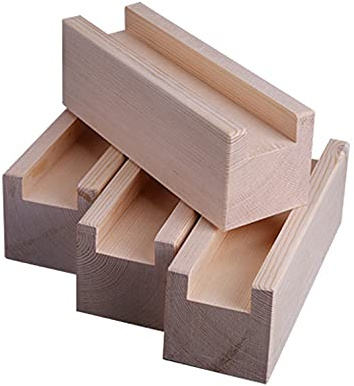 4 Stück Holz Betterhöhung,Möbelerhöher Massivholz Möbelbein Heber Füße Möbelerhöhung Tischerhöher Elefantenfuß Bed Riser,für Sofa Schrank Tischbeinfüße Möbelzubehör (10x4.5x10cm)