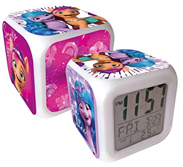 Joy Toy Little Pony - The Movie 2 Würfel-Wecker 8x8x8 cm, 42671, Bunt, klein