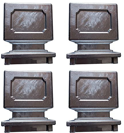 EKSED Paquet de 4 Bouchons de Poteau en Alliage d'aluminium pour poteaux de Bois nominaux Clôtures en Bois Poteau de ponts ou de couloirs, 120x120mm