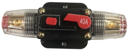 DRESSOOS Sicherungshalter 40A mit Reset Funktion Inline Stromkreisunterbrecher für Auto Boot Fahrrad Panelmontage Schutz von Audio Video Systemen