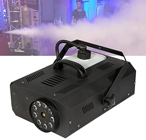 PRUJOY Machine à fumée avec lumières LED 1500 W Machine à Brouillard de fête avec télécommandes sans Fil Machine à Brouillard à Effet de scène pour fêtes de Vacances, Mariage
