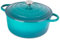 Cast Iron Dutch Oven with Lid – Non-Stick Ovenproof Enamelled Casserole Pot – Sturdy Dutch Oven Cookware – Teal, 6.4-Quart, 28cm – by Nuovva