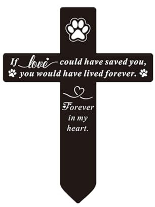 Memorial Plaque for Dog,Dog Memorial Plaque Stake Waterproof Acrylic Grave Marker Pet Remembrance Plaque Graveside Memorial Stake for Gardens Lawns Courtyard Remembrance Decoration (A)