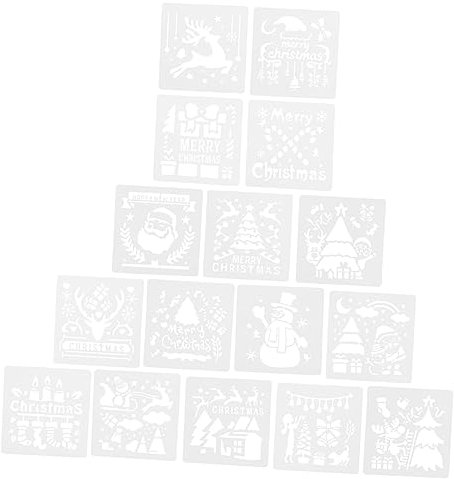 SEWOART 16stücke Malerei Schablonen Für Heimwerker Diy Bastel-malvorlagen Ausgehöhlte Malvorlagen Zum Zeichnen Und Pigmentieren Für Scrapbook Und Stoffmalen