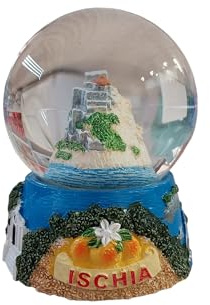 palla di vetro con neve,sfera di vetro con neve Napoli e vesuvio (sfera grande ischia)