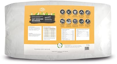 SALiNGO Soft Trockenfutter Hühnchen mit Banane | Hundefutter für Hunde Aller Rassen | getreidefreies Trockenfutter 15kg