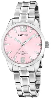 Calypso Orologio Donna Analogico in Acciaio Inossidabile 316l Argentato | Movimento al Quarzo, Vetro Minerale ad Alta Resistenza, Impermeabile 5 ATM K5867/5, Basic