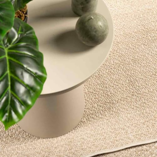 vidaXL Teppich, Läufer Jute-Optik Indoor Outdoor, Teppich UV-beständig für Terrasse Balkon Garten Wohnzimmer, Küchenteppich, Beige 160x230cm
