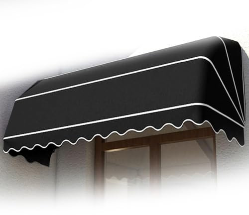 Höhenverstellbare Balkonmarkise mit Handkurbel, UV-beständig und wasserdicht, Aluminiumlegierung, einziehbare Markise für Terrasse, ohne Bohren, Klemme erforderlich
