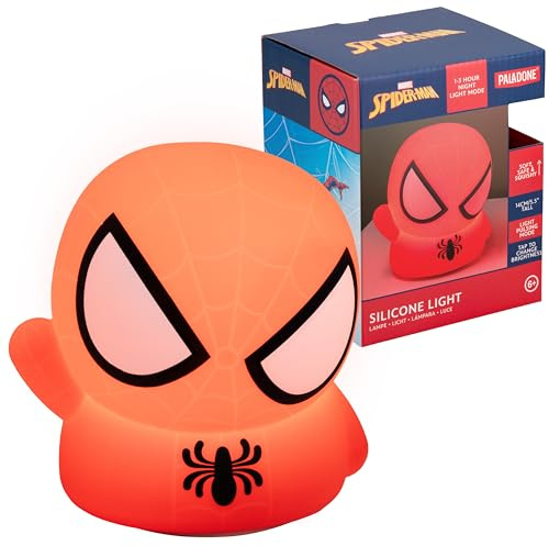 Lampe Spiderman Squishy – Lampe de bureau sur pied sous licence officielle Disney, décoration de salle de jeux et marchandises pour garçons et filles, veilleuse accessoire cadeau pour salle de jeux et