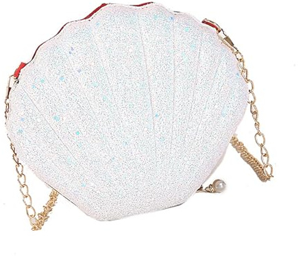 Sac de Soirée en Forme de Coquillage,Pochette Enveloppe Pochette Petit Femme en Forme de Coquillage Femmes Filles Pochettes et Clutches Femme Élégant pour Enfant