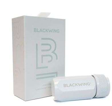 Blackwing Einstufiger Spitzenschärfer, deutsche Stahlklinge, gefrästes Aluminium, kompaktes Design, Weiß