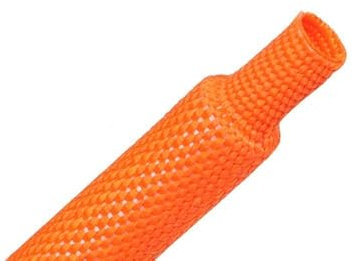 LYVQZPWLR Wire Loom Wire Braid Sleeving, Sheath Wire Organizer Protection 1~50m, Black Orange PET Braided Cable Sleeve, PET Heat Shrink Tube 1 4 6 8 1 0 12~30MM(Oranje,25MM*10METERS)