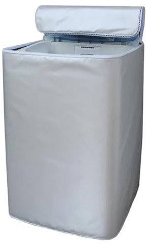 Housse Pour Lave Linge Housse de protection solaire for machine à laver, 2 pièces, rangement à domicile, Machine à laver, chargement frontal, sèche-linge, revêtement imperméable argenté(58*60*90cm)