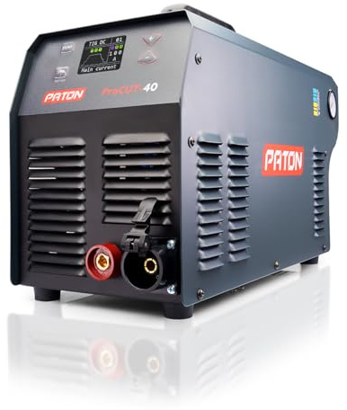 PATON StandardCUT-100-400V découpeur plasma avec compresseur intégré – 400V/100A, découpe sans contact (arc pilote) jusqu'à 35 mm dans l’acier, coupeur plasma professionnel
