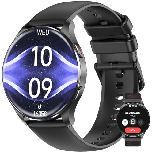 Blackview Smartwatch Donna Uomo, Orologio Smartwatch Uomo Fitness con Chiamate Bluetooth con 1.43' HD AMOLED/112+ Sportive/SpO2/Monitoraggio del Sonno/Cardiofrequenzimetro per Android IOS
