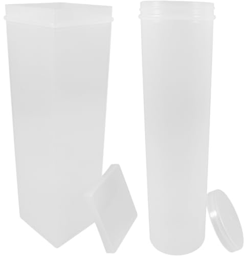 Homoyoyo 2 Pack Biscuit Storage Containers Clear Round Cookie Canister with Lid Airtight Crackers Keeper for Kitchen Counter Biscuit Storage Container for Storing Cookies Snacks and Dry Food