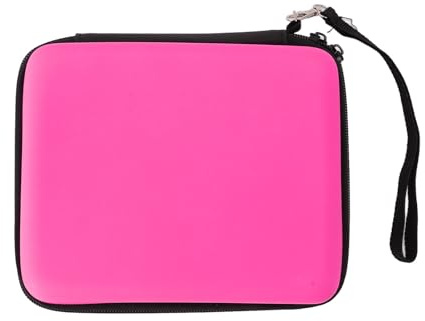 Generic Hårt EVA-Skal Bärfodral för 2DS med 8 Spelkortshållare Konsol Resväska för Spelkonsol Tillbehör Svart Bärbar Spelspelare Hårt Skal (Rosa)