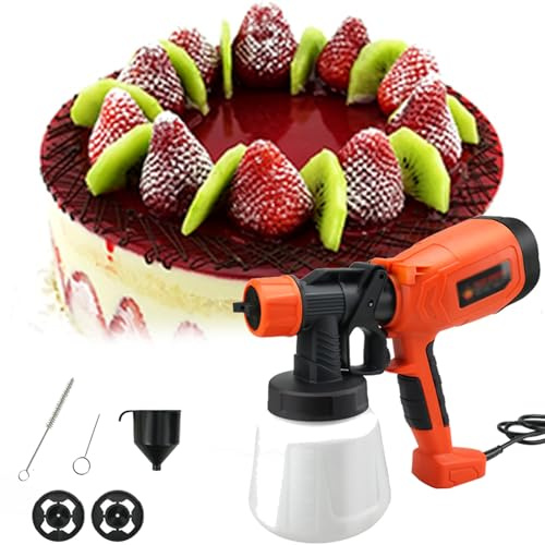 simprueH Electric Cake Modeling Sprayer, Chocolate Spray Gun for Cakes, Multifunctional, Good Heat Dissipation, Uniform Spraying, 3 Adjustable Spray Patterns (B)