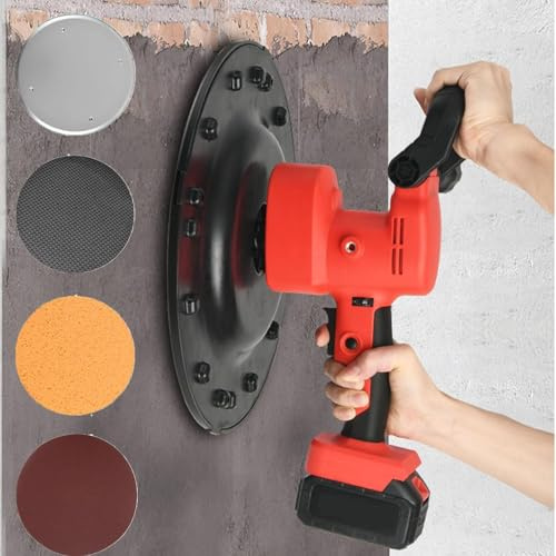 Paleta de hormigón inalámbrica, potencia de 1680 W con 6 velocidades ajustables para enlucido y construcción de capas de mortero