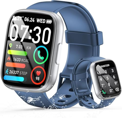 Cillso Reloj Inteligente Hombre Mujer con Llamadas Bluetooth, 1.95 Smartwatch con Podómetro/Pulsómetro/Monitor de Sueño, 110+ Modos Deportivos Smart Watch, IP68 Pulsera Actividad para Android iOS