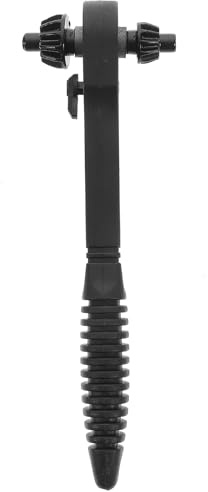 SHINYPASING Quick Release Drill Chuck Ratchet Wrench Black Metal Spanner 2-in-1 Chuck Key Tool for Pillar Drill Maintenance