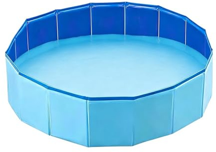 Piscina per Cani Vasca da bagno pieghevole portatile antiscivolo 120 x 30 | Piscina Pieghevole per Cani per bambini, cuccioli, gatti, animali domestici, interno ed esterno