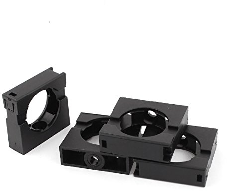 Aexit 4 Stück schwarz festmontierter Rohrclip-Halterungsklemme für 34,5 mm Durchmesser, gewelltes Rohr (104d7bcc69e4da00e49669d600d0f815)