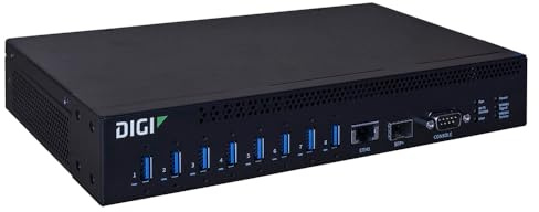 Digi AW08-G300 interface hub USB 3.2 Gen 1 (3.1 Gen 1) Type-A 10000 Mbit/s Black