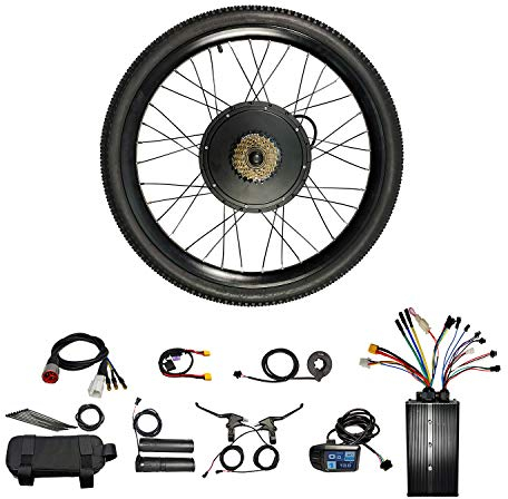 HalloMotor Leistungsstarke eBike 36V 1200W 48V 1500W 26 Zoll, 27,5Zoll, 29er Hinterrad-Umbausatz mit UKC3 Farbige Anzeige und 45A-Controller (27.5 Zoll Hinterrad Umbausatz Kits)