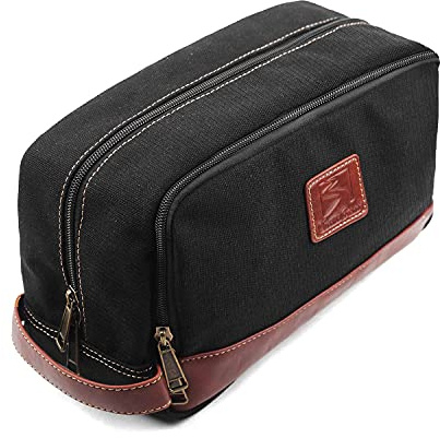 Seemeroad Borsa da Toilette da Viaggio in Tela per Uomo & Donna Borsa da Barba con Maniglia Laterale per Organizzare Oggetti Personali Accessori