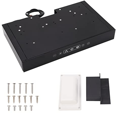 Hotte de Cuisine Aramox, Noir, Montage sous Armoire, 12 V Réglable à 3 Vitesses avec Lumière LED à écran Tactile pour Camping-car, Camping-car, Yacht, Cuisine et Autres Scénarios