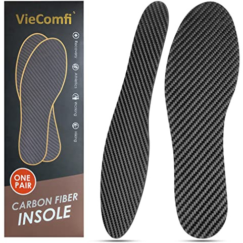 Carbon Fiber Insoles 1 Pair for Pain Relief & Injury Recovery. Rigid Orthotic Inserts Ideal for Reducing Foot Pain of Turf Toe, Hallux Rigidus, Arthritis. Carbon Fiber Shoe Inserts for Women Men 27cm