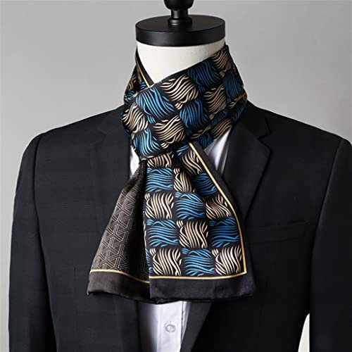 Herren-Seidenschal, Kleiner Langer Streifen, passend zum Anzug, Hemdschal, Drift-Krawattenschal, Winter-Vintage-Schal