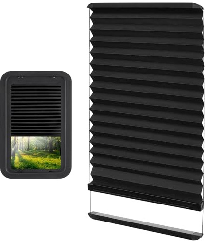 RV tunn veckad skuggersättning kompatibel med Lippert förberedda entrédörrar/tunn skuggklar läppert entrédörr, husbilsdörr fönsterrutor för husbil resa släpvagnar 30 cm x 53 cm