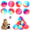 30 Stück Regenbogen-Katzenspielzeugbälle, Weihnachts-Katzenball, weicher Plüsch-Katzenball, flauschige Kitty-Bälle, Kätzchen-Puffbälle, 3,1 cm, bunte Katzen Bälle für Katzen, Kätzchen, Haustiere, Spie
