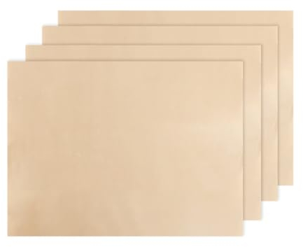 Tabanzhe 4 Pieces Reusable Baking Mats - Non-Stick, Heat-Resistant Silicone Baking Mat Sheets, Washable Teflon Oven Liners for Bottom of Oven, Baking Tray Liner for Bread, Biscuits, Meat