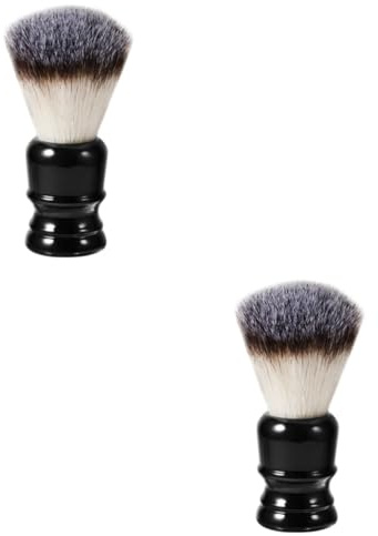 Angoily 2stücke Bartpflegebürste Mit Resin-griff Nylon-bartbürste Für Männer Tragbares Und Einfaches Pflegewerkzeug Zur Bartreinigung Und Styling Für Unterwegs Und Zuhause