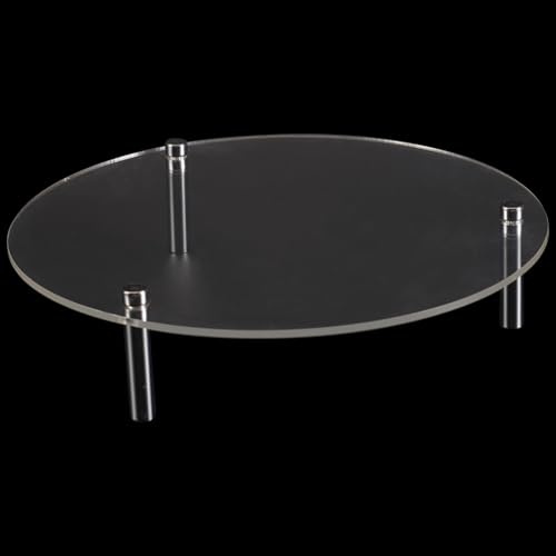 CRASPIRE Cake Stands for Dessert Table Acrylic Clear Cupcake Display Holder Plate Shelf Round Food Organizer Serving Pizza Figures Party Platter Christmas Wedding Decoration Collection 5.9inch