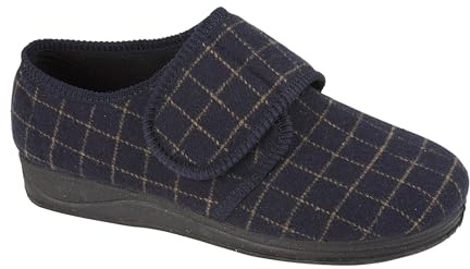 Jo & Joe Dennis Mens Navy Wider Fit Slipper - Size 12 UK - Blue