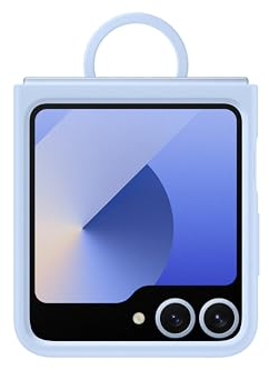 Samsung Silicone Case with Ring Custodia pieghevole in silicone con anello per Galaxy Z Flip6 | Z Flip7 FE, Blue