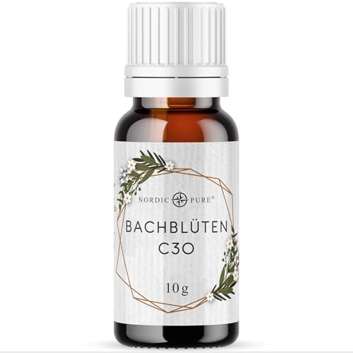 Nordic Pure Bachblüten Notfall Streukügelchen zur Beruhigung | Dr. Bach - Flugangst, Nervosität, Unruhe und Angstzustände für Erwachsene und Kinder | Vegan