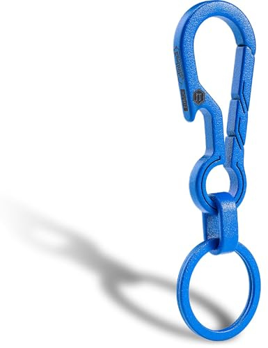 KeyUnity KM01 Titanium EDC Keychain Clip with Bottle Opener, Quick Release Carabiner Key Ring Holder