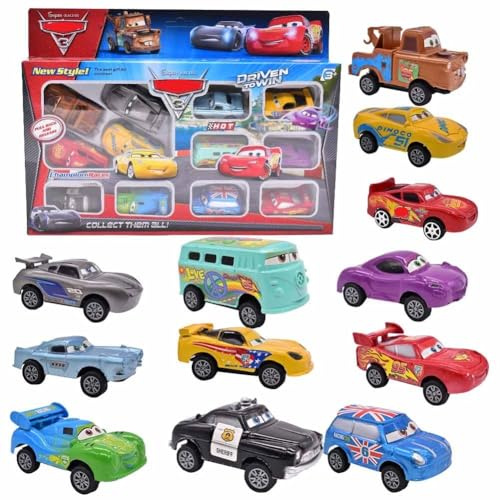 HYMBCFW Car Spielzeugauto Set, 12PCS Autos Spielzeug Set Mini Die Cast Spielzeugautos Pull Back Autos Kleine Fahrzeuge für Kinder Kinderspielzeug Fahrzeuge Pull Back Geschenk für Kinder